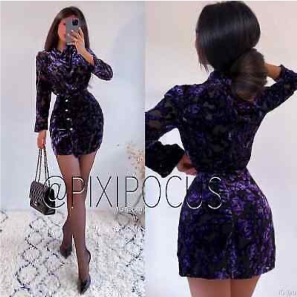 Zara Sz S Velvet Trim Dress Blogger Favourite - Picture 17 of 17